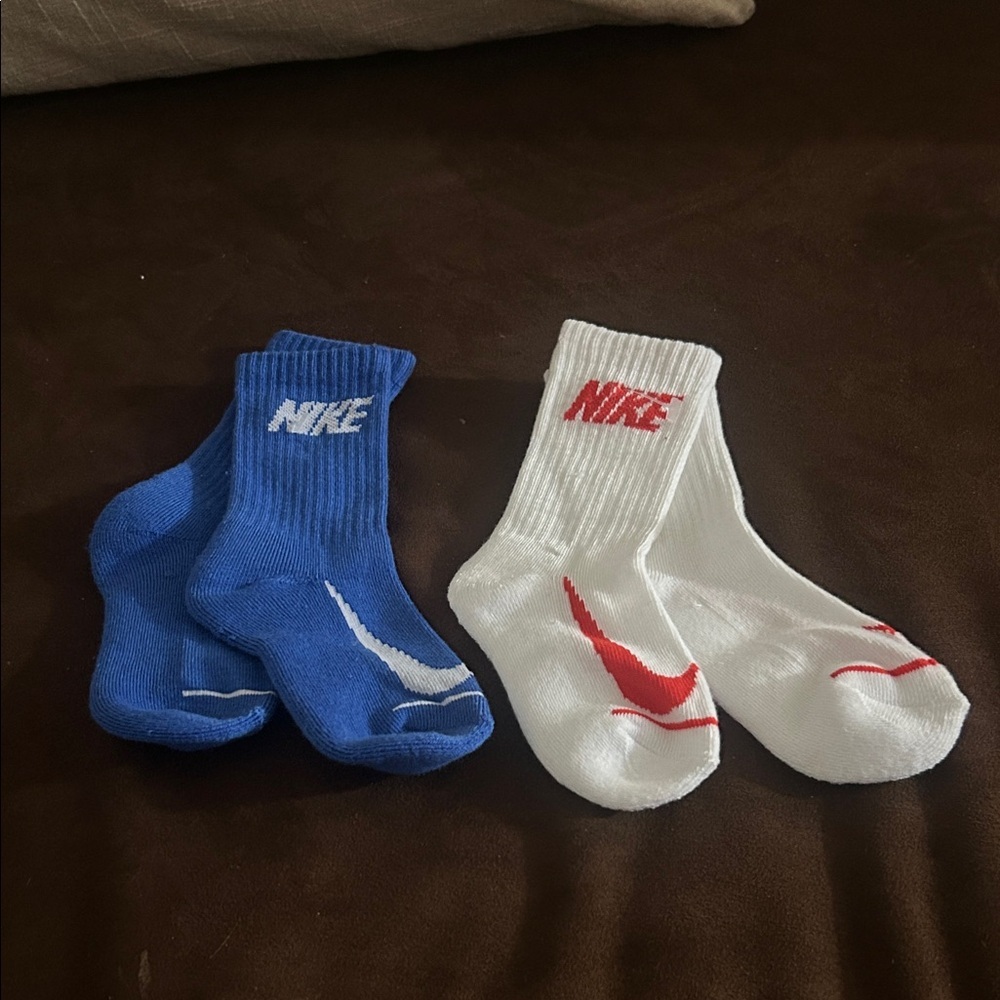 Nike Blue and White Socks Duo